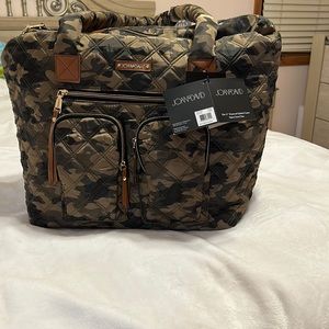 Joan&David The 21 Diamond Camo Nylon Travel Tote